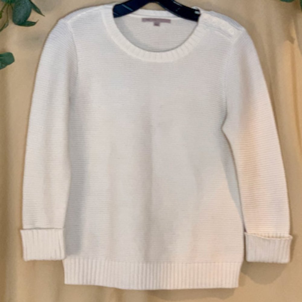 GAP | button shoulder | cream | sz S sweater